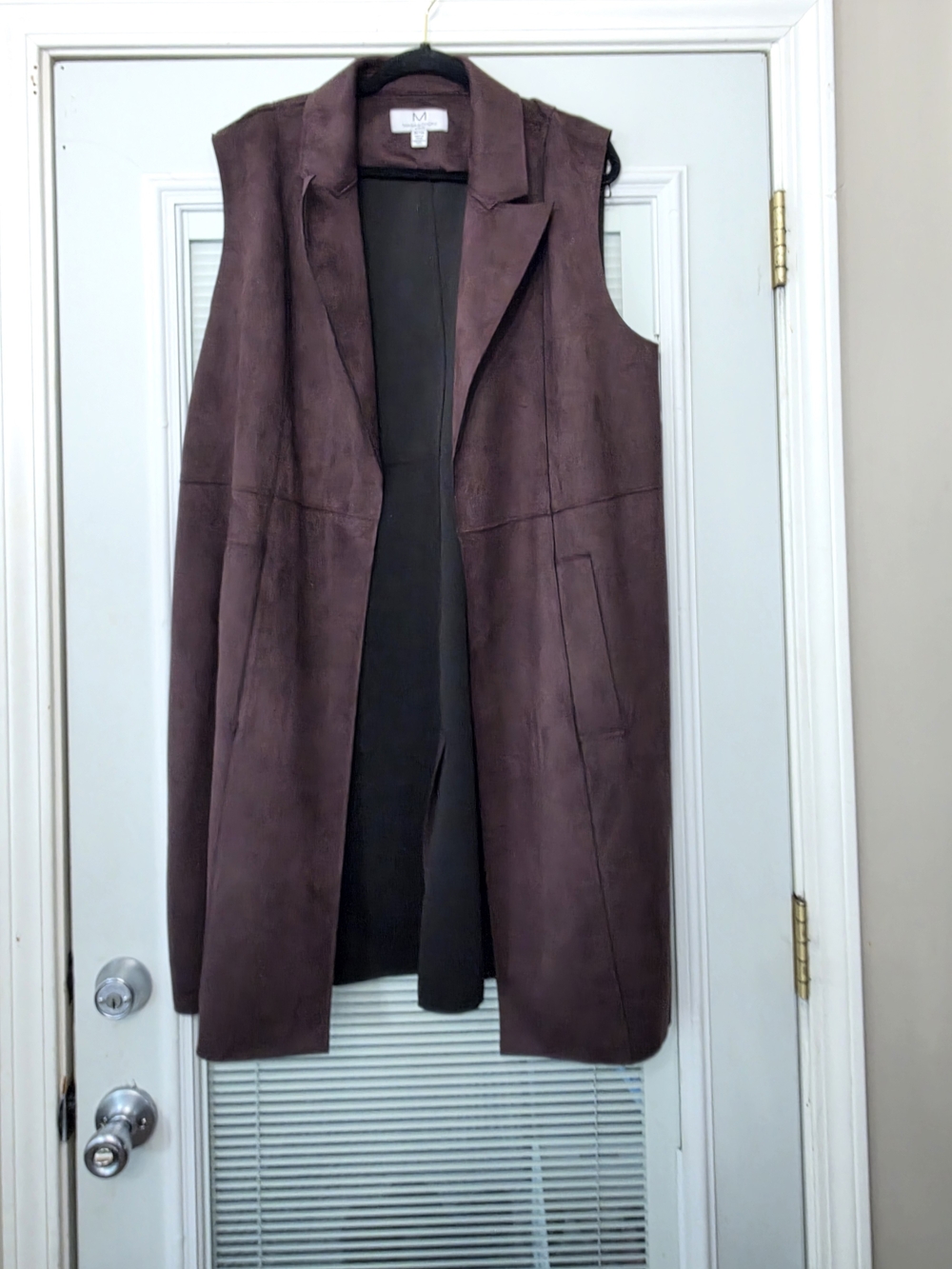 Mossimo Supply Co. Long Sleeveless Vest in Plum